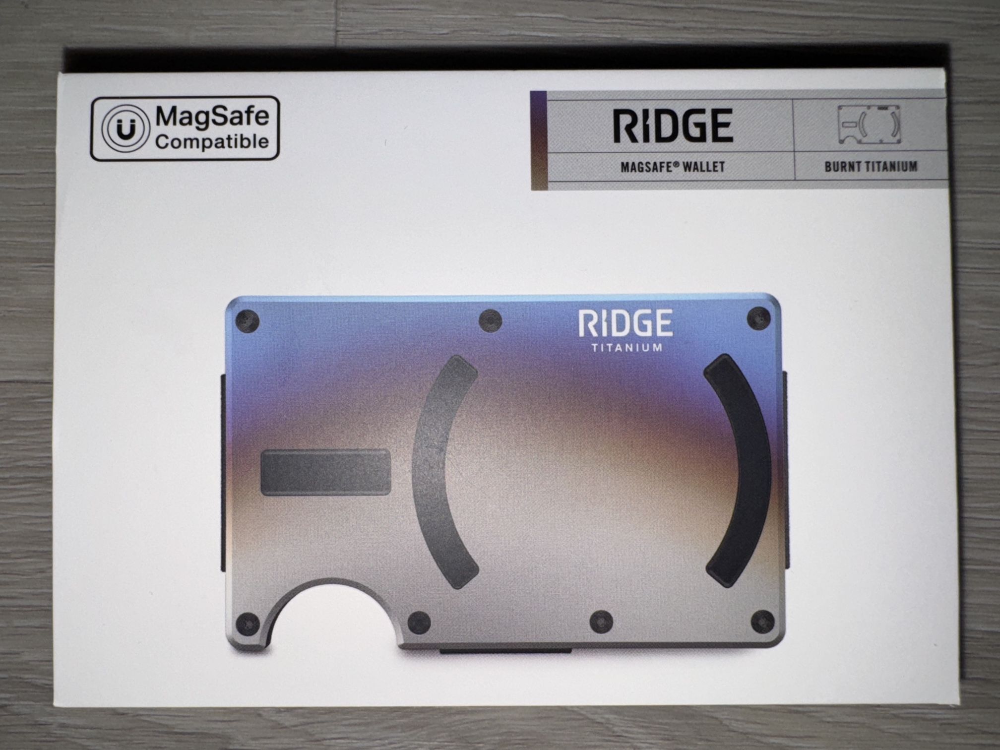Ridge Wallet Magsafe Burnt Titanium