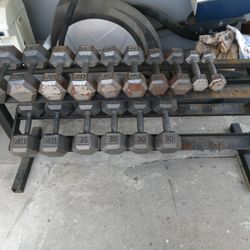Dumbbells And Rack