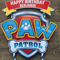 Paw Patrol Cake Topper