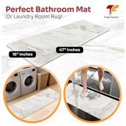 Bath Mat Kitchen Mat Laundry Mat Grey 