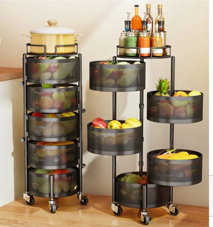 SAYZH FRUIT VEGETABLE BASKET DIMENSIONS 13"D X 13"W X 35.8"H