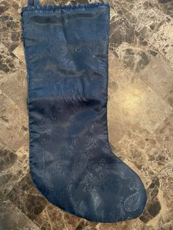 Blue Paisley Stocking