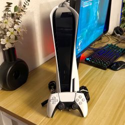 Ps5 Disc 1TB Console with White Controller and Cables