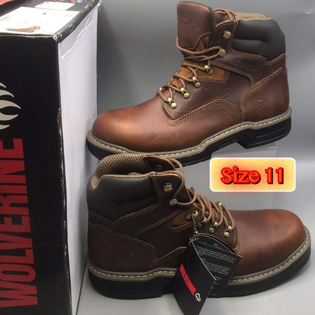 Wolverine Raiders Men’s Leather 6” Brown Work boot