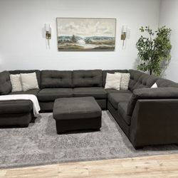 Large Grey Ashely’s Sectional Couch  - Delivery Available 