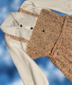 White & Orange Dress - Worn Once - Like New