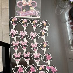 Minnie Mouse Cake Toppers