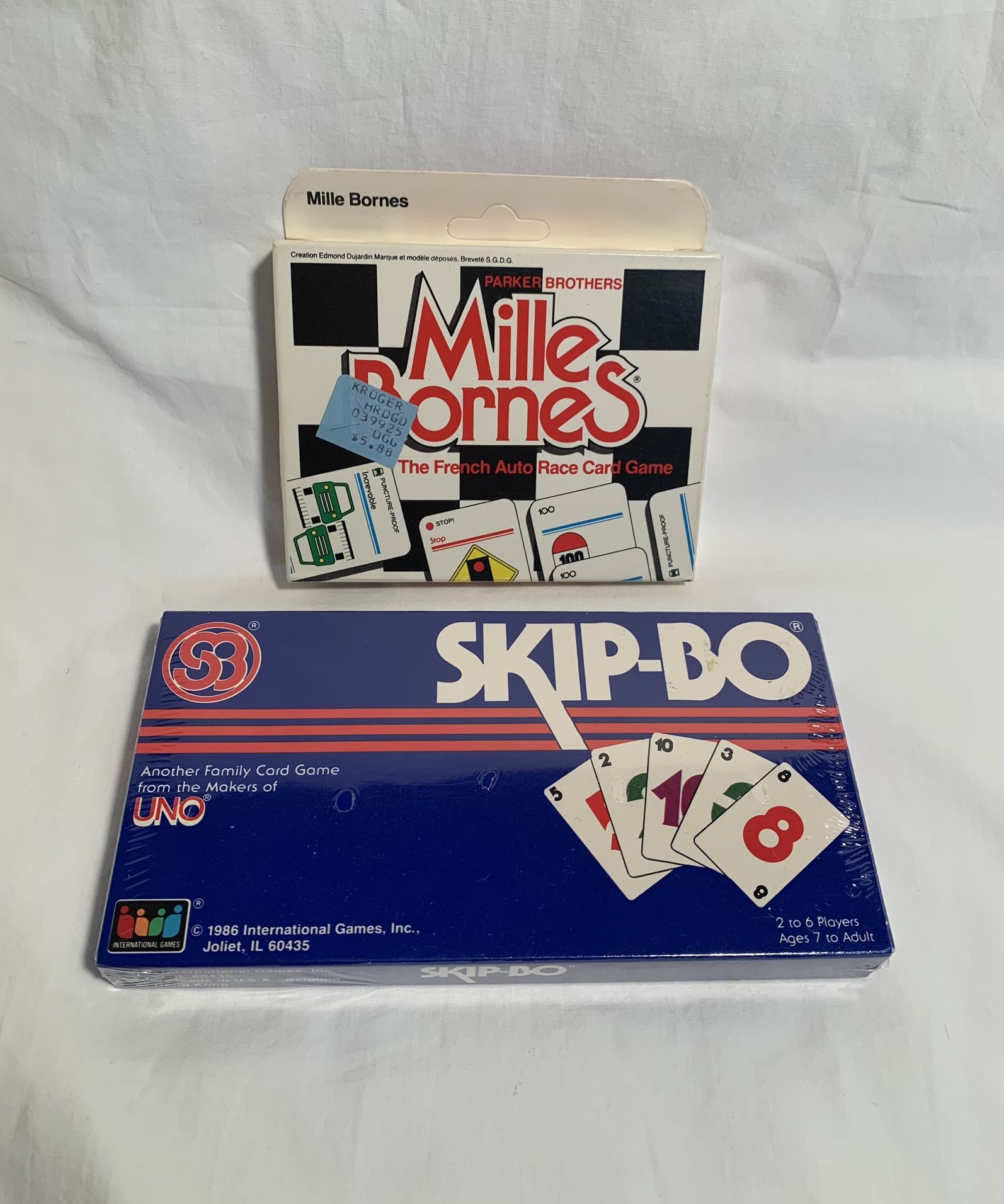 SKIP-BO & MILLE BORNES VINTAGE CARD GAME SETS