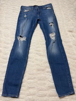 Hollister Medium Wash Distressed Skinny Jeans