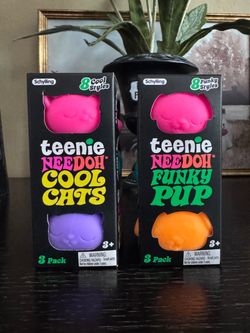 Schylling Teenie Needoh Cool Cats & Funky Pup 3-Pack Bundle