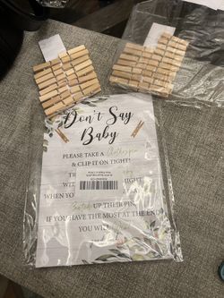 Baby Shower Game With Clothes Pins