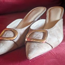 For sale. size 11 women's light suede shoes. $25 OBO