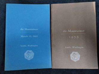Vintage The Mountaineer outdoor books, 1958/1965