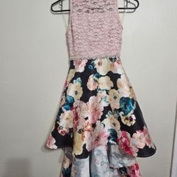 Girls Pink/Floral Dress Size 10