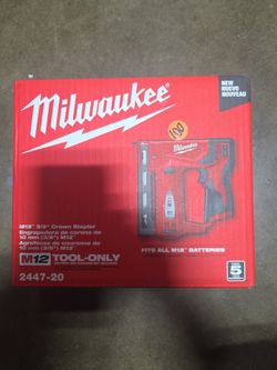 Milwaukee M12 3/8" Crown Stapler Tool-Only
