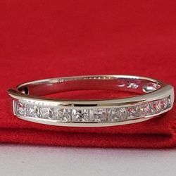 ❤️14k Size 8 Precious Solid White Gold Cubic Zirconia Band Ring!/ Anillo de Banda de Oro Blanco con Circonitas Cúbicas! 👌🎁Post Tags: Anillo de Oro