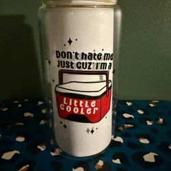 Glass Cup With Glass Straw 