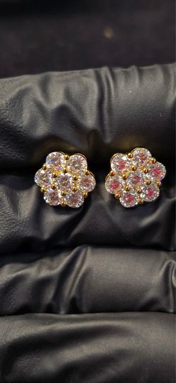 Diamond cluster earrings