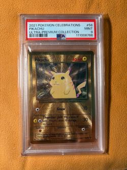 PSA 9 Pokemon Celebrations Gold Metal Pikachu