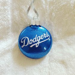 LA Dodgers Glitter Ornaments