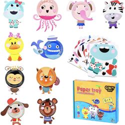 Arts & Crafts for Kids Paper Tray Sticker Painting Art Supplies Parent-Child