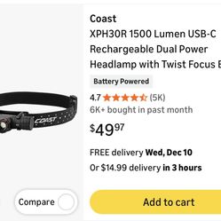 Coast Headlamp 1500 Lumens