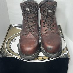 Men’s Sz 14M oiler steel toe shoes Georgia boot burgundy G6174 waterproof