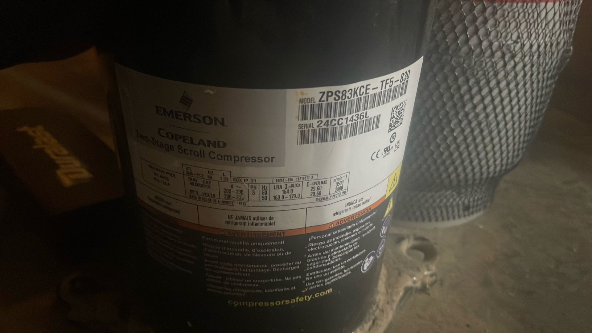 ZPS83KCE-TF5-830 Compressor