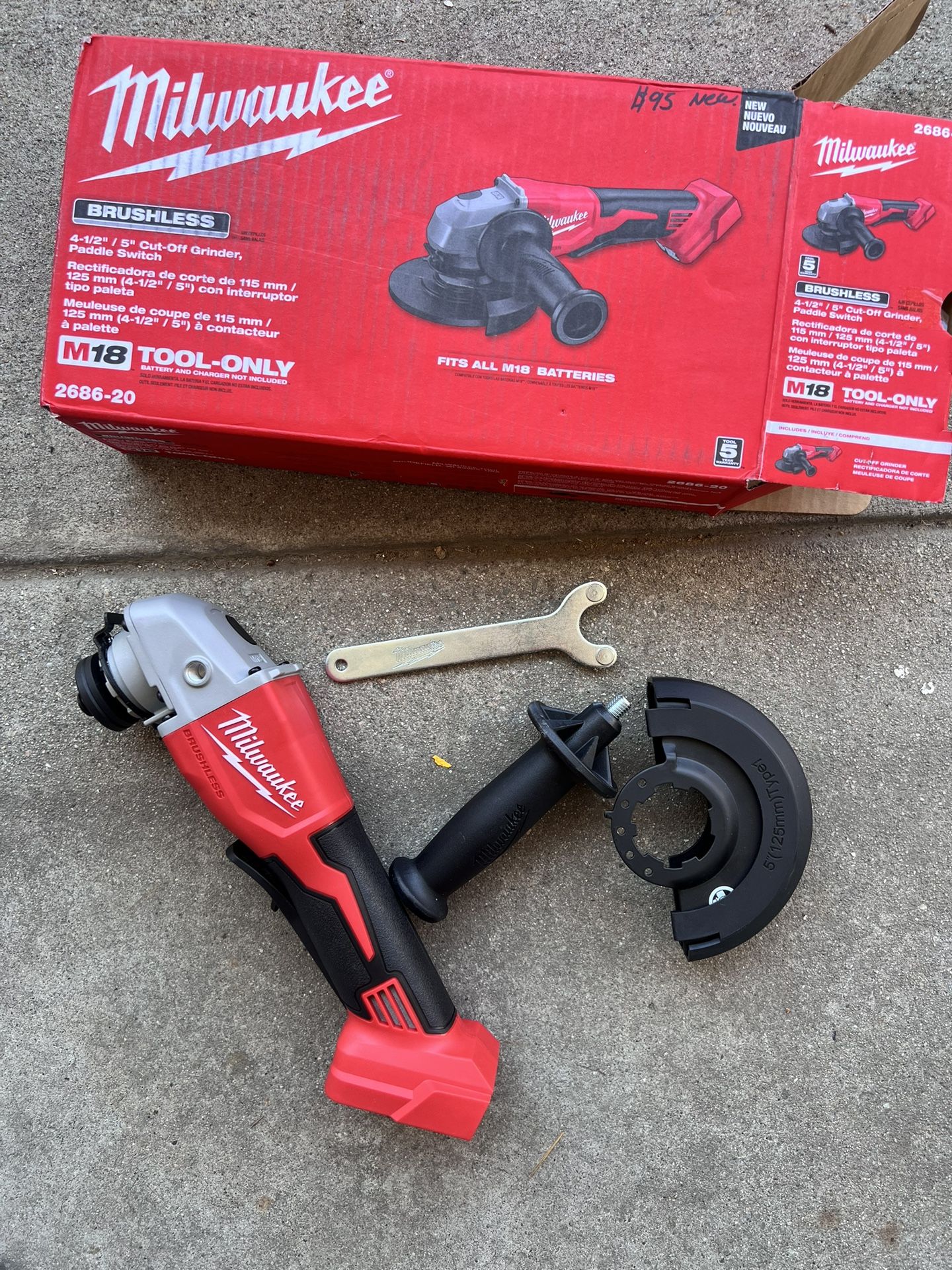 Milwaukee M18 Brushless 5in Grinder TOOL ONLY