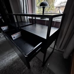 Two Black End Tables 