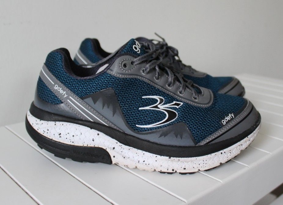 Gdefy Gravity Defyer Men’s Size 9 Blue-Gray Pain Relief Sneakers TB9024MUG-W
