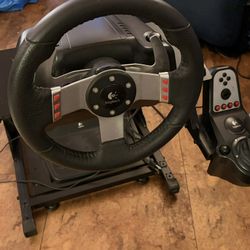 Logitech g27 Driving Racing Wheel Pedals Simulator Complete Kit with 18ga Steel Frame