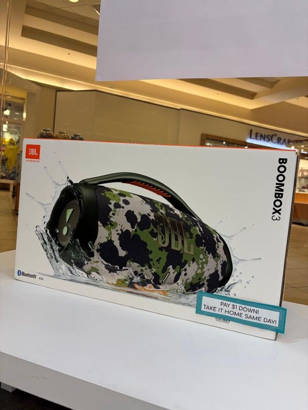 JBL Boombox 3 Portable Bluetooth Speaker New - Pay $5 today and the rest later!!