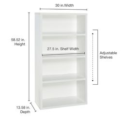Simple White Bookshelf 