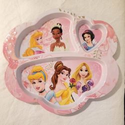 Disney Princess Plastic PLATE and  Belle Collectable Figurine Series

