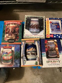 Budweiser beer steins