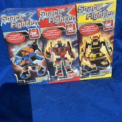 kids Toys  Factory Sealed  Space Fighter Lot Of 3  Unopened , Cool, Builders Like Legos 