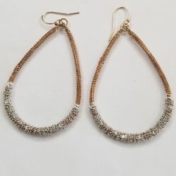 Pierced Earrings Two Tone 