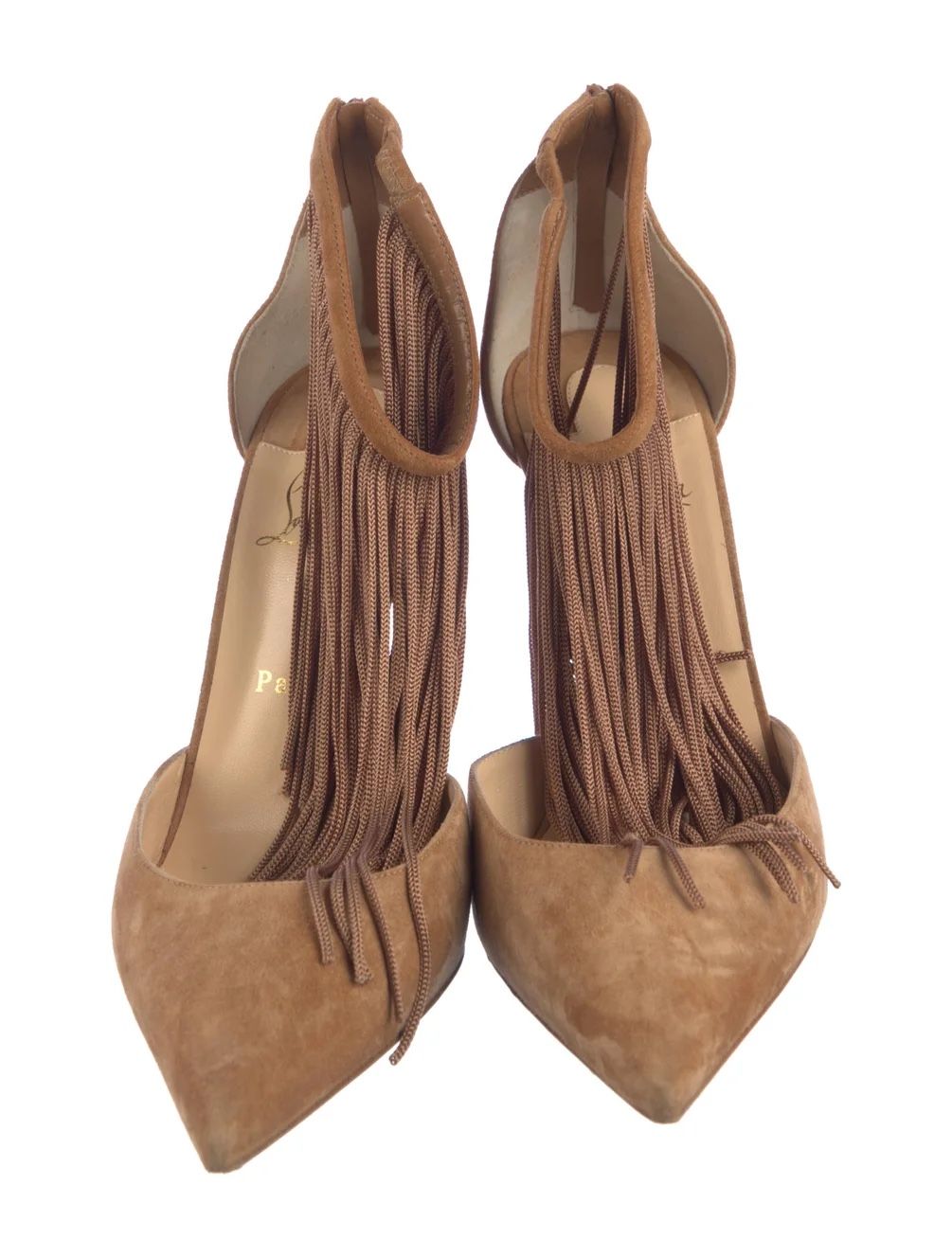 Christian Louboutin Suede Fringe Heels