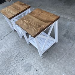 Farmhouse End Table X Style