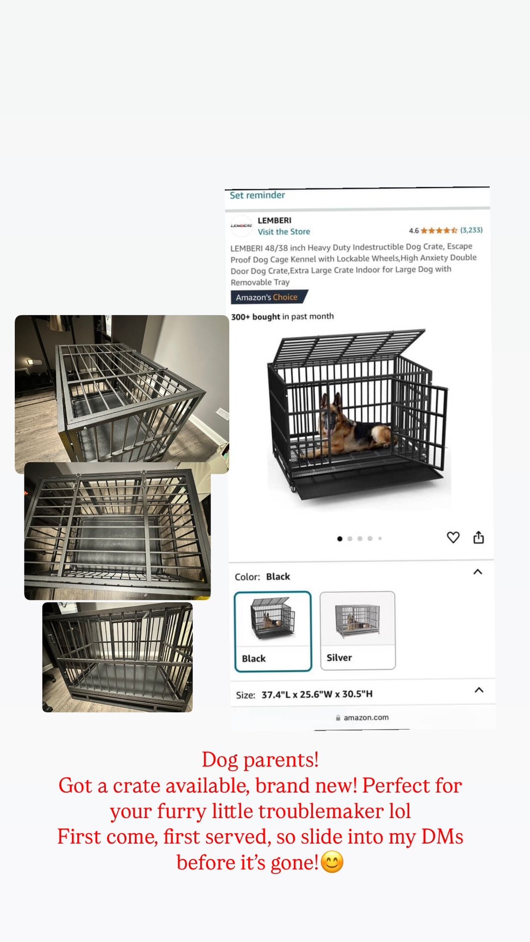 *New Dog Crate