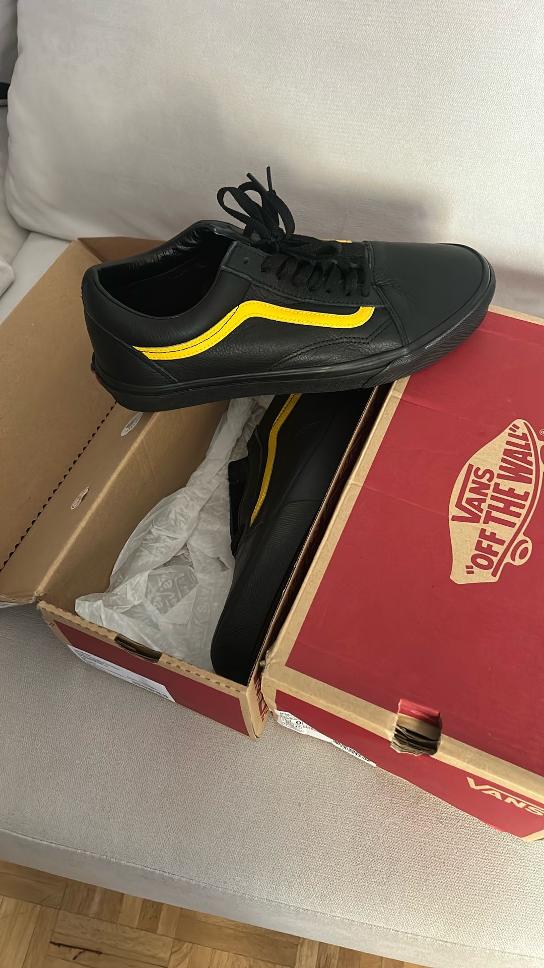 Black And Yellow Old School Vans