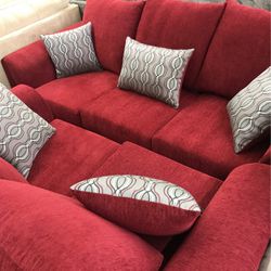 Red Living Room Set 