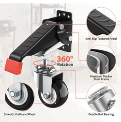 Workbench or gate caster wheels
