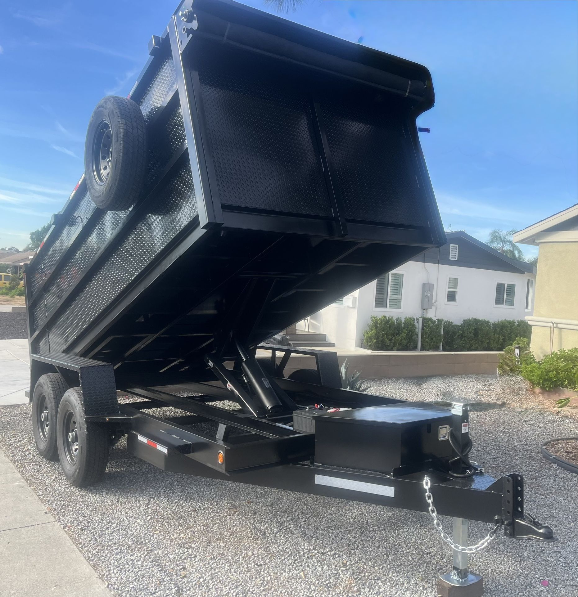 NEW 8x4x14 Hydraulic Scissor Lift Dump Trailer 🏆