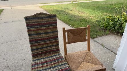 Two Woven Chairs – Wicker /Rattan chairs