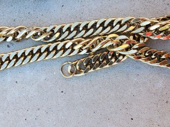 Gold heavy stainless steel chain