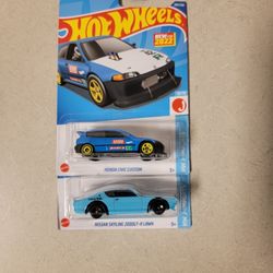 Hot Wheels-' Honda Custom/' Nissan Skyline