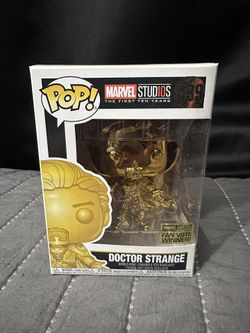Marvel Studios 10 Year Gold Dr Strange Funko Pop