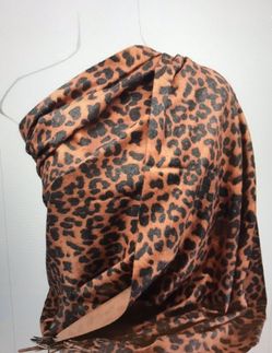 Animal Print Pashima Shawl